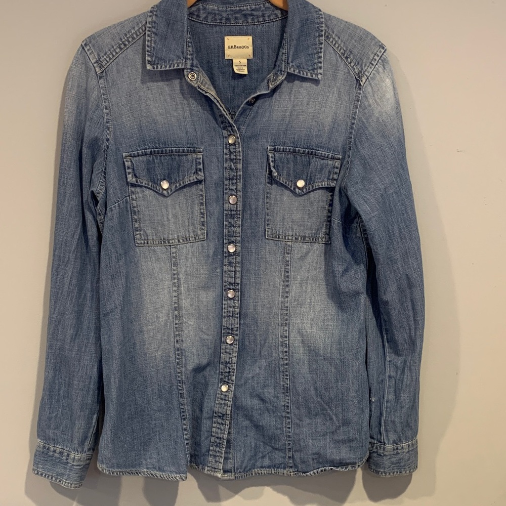 Bass Blue Denim Button-Up Shirt
